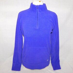 Under Armour Semi Fitted Pullover 1/4 zip Purple Fleece Jacket Sweater Womens M